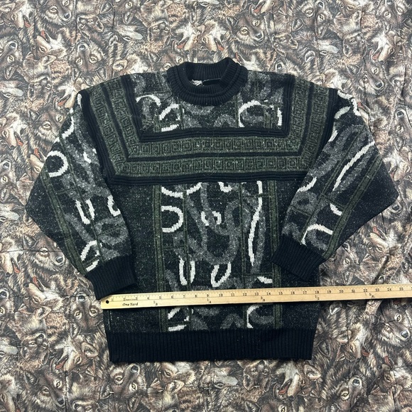 90s colore Italian multicolored knit sweater - Picture 1 of 3